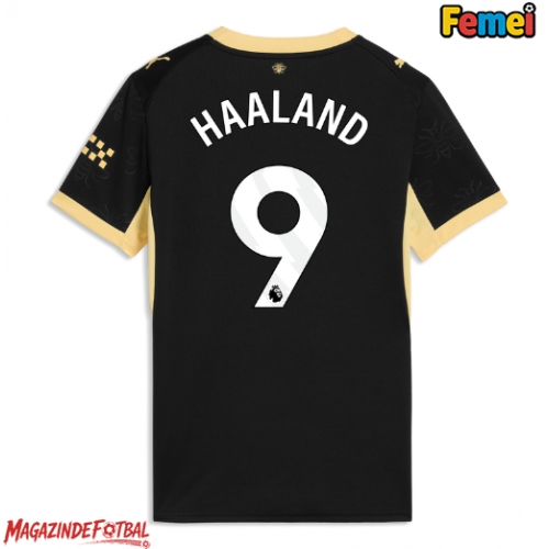 Manchester City Erling Haaland #9 Tricou Fotbal Replică 2026-27 Femei Deplasare Manchester City Erling Haaland #9 Tricou Fotbal Replică 2026-27 Femei Deplasare